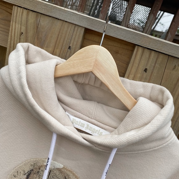 Palm Angels Boxy Teddy Bear Heavyweight Designer Hoodie - Picture 2 of 9